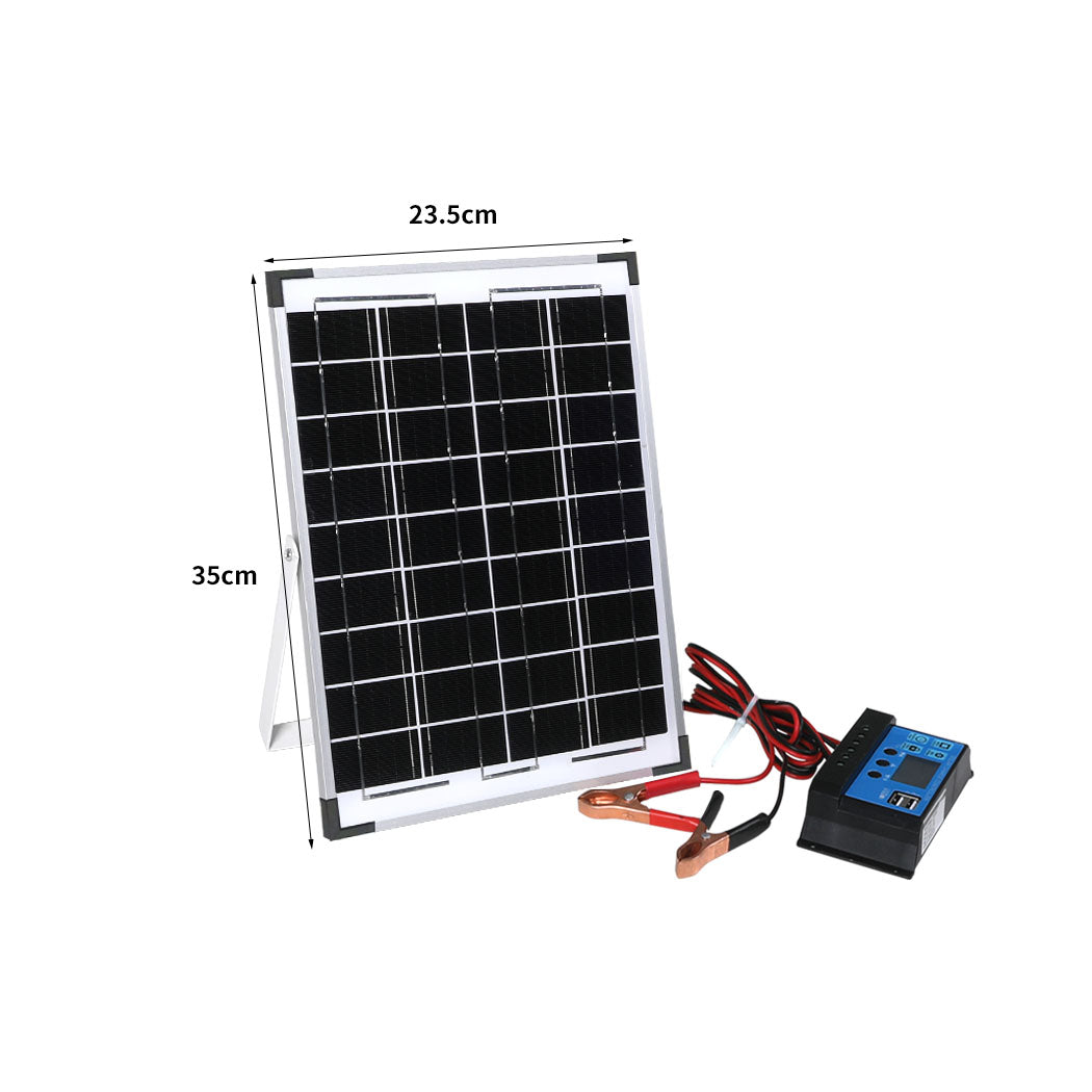12V 10W Solar Panel Kit Mono Caravan-1954802612285083649