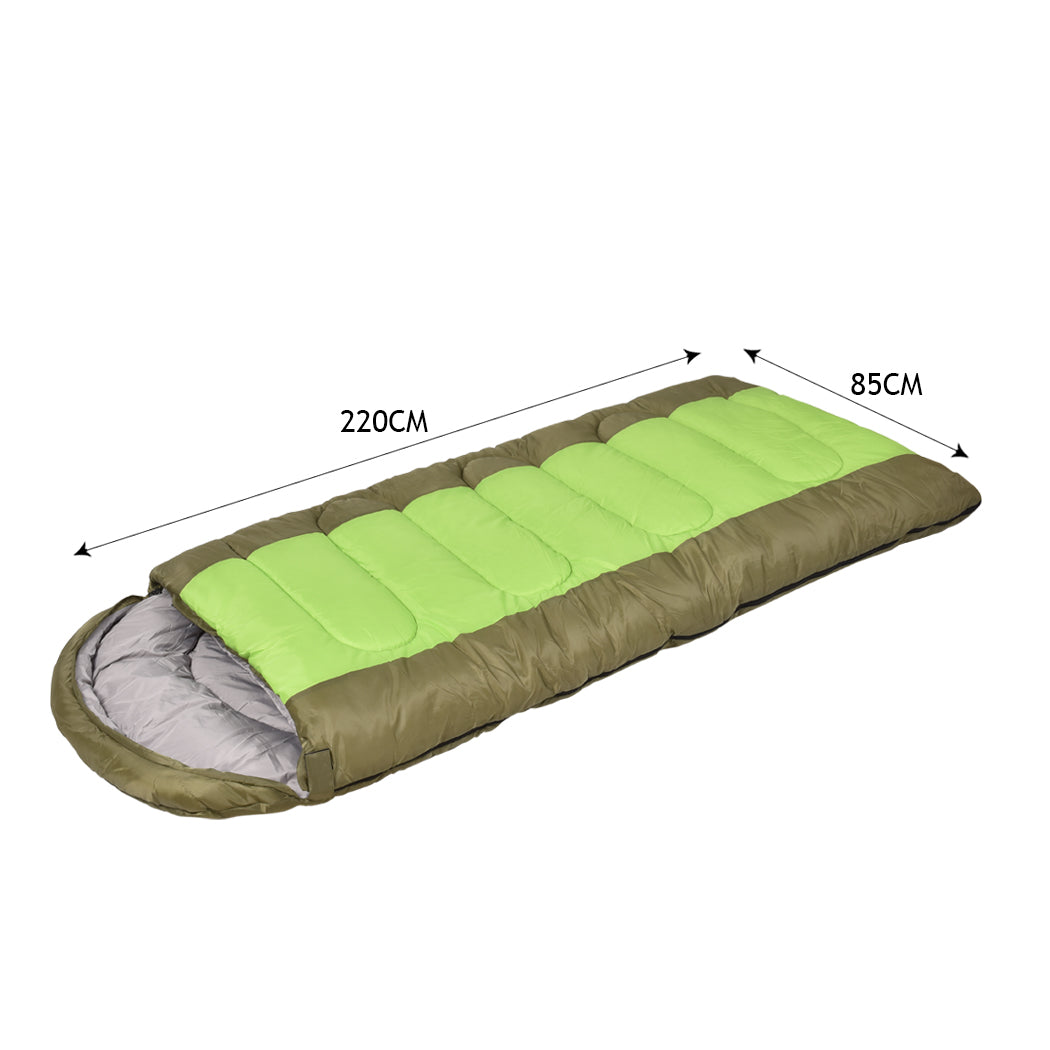Mountview Sleeping Bag Outdoor Camping Green-1954802650017042434