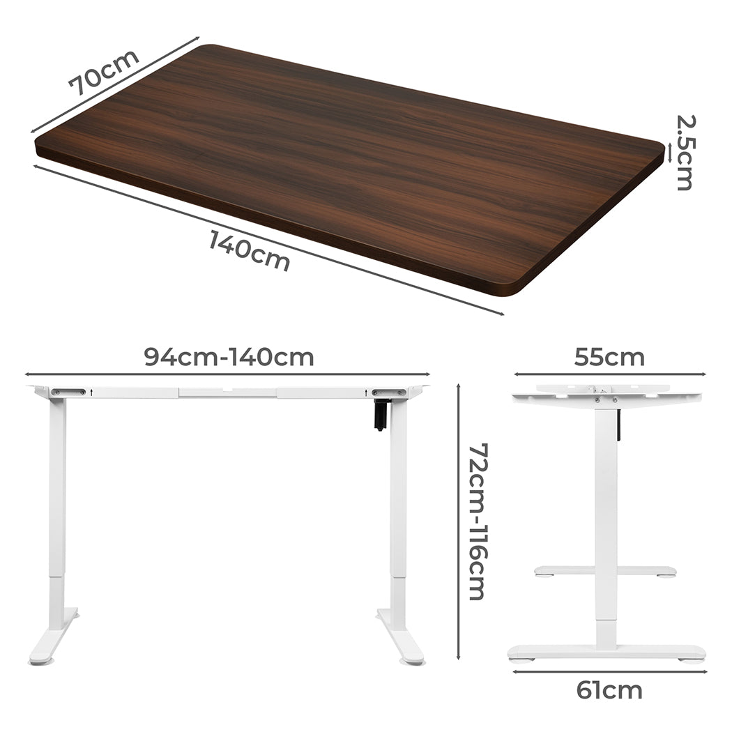 Levede Motorised Standing Desk Adjustable 140cm Walnut 1000x 1MM-1954803021993086977