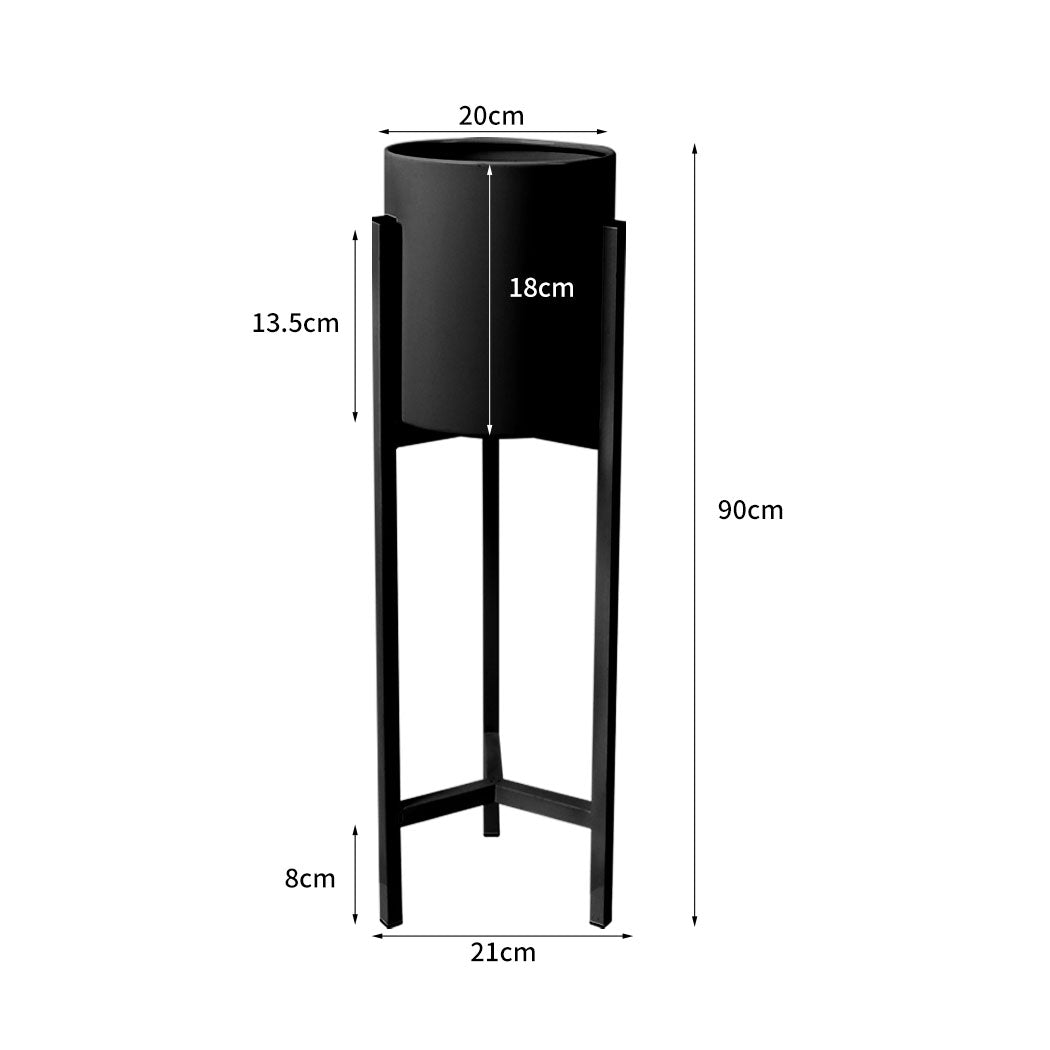 Levede Plant Stand Garden Planter Metal Black Large-1954802665133314050