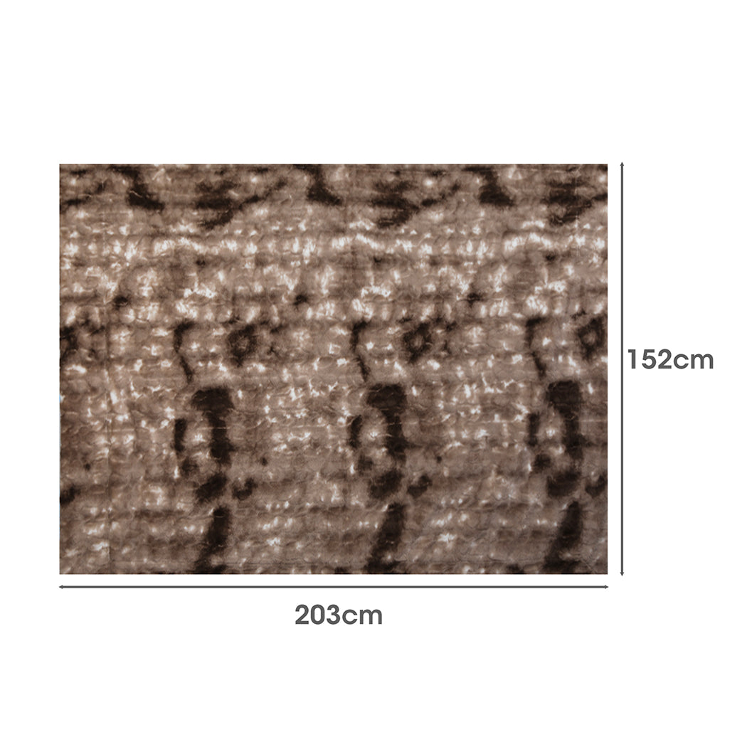 Dreamz Luxury Tie-dyed Blanket Brown 152cm x 203cm-1954802366846996482