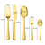 Stainless Steel Cutlery Set Travel Knife Gold-1910113167342702593
