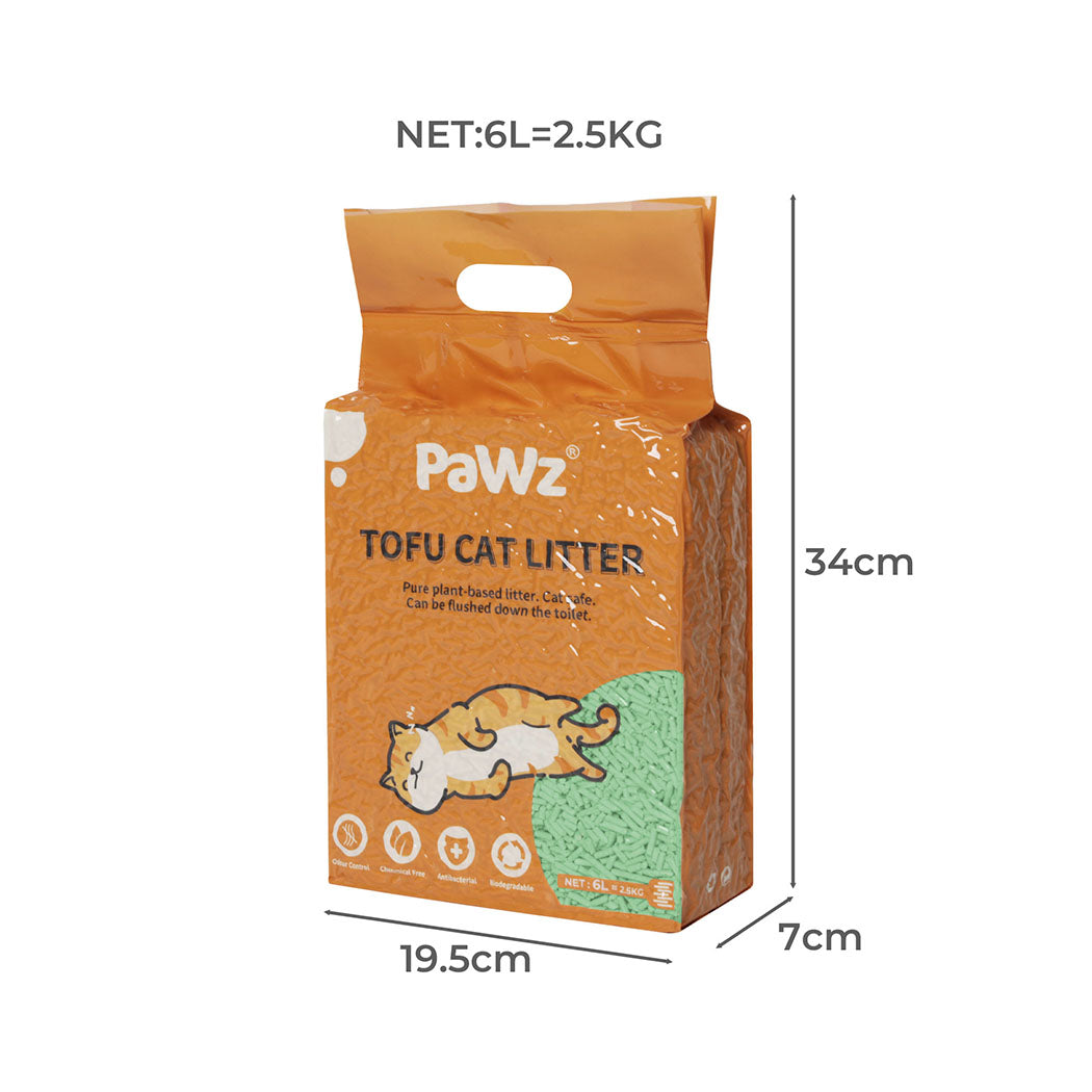 PaWz 2.5kg Tofu Cat Litter Clumping Green Tea x4-1954802393640210433