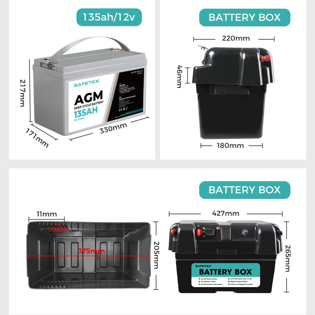 12V 135Ah AGM Battery Outdoor Rv Marine-1910113183016816642