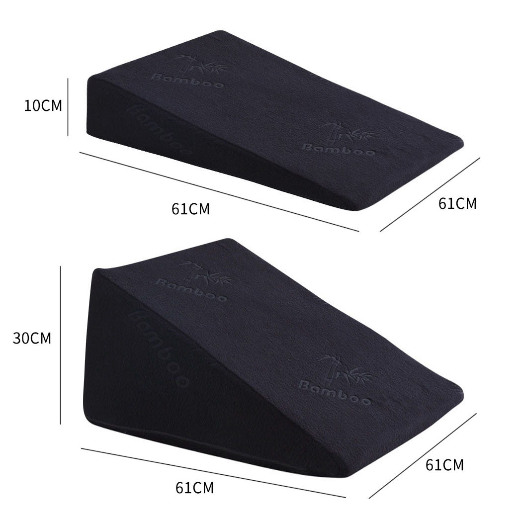 Cool Gel Memory Foam Bed Wedge Pillow With Cover-1954802412321640450