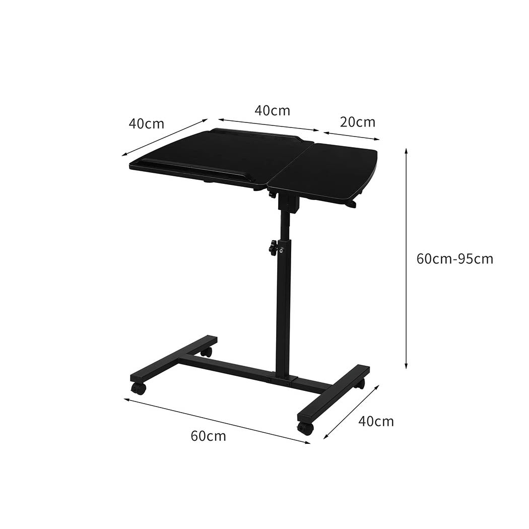 Levede Mobile Laptop Desk Adjustable Black-1919892937110589442