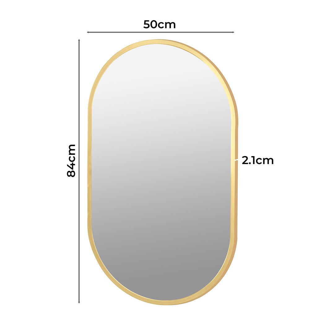 Yezi Wall Mirror Bathroom Decor Vanity Gold-1954803006977478658