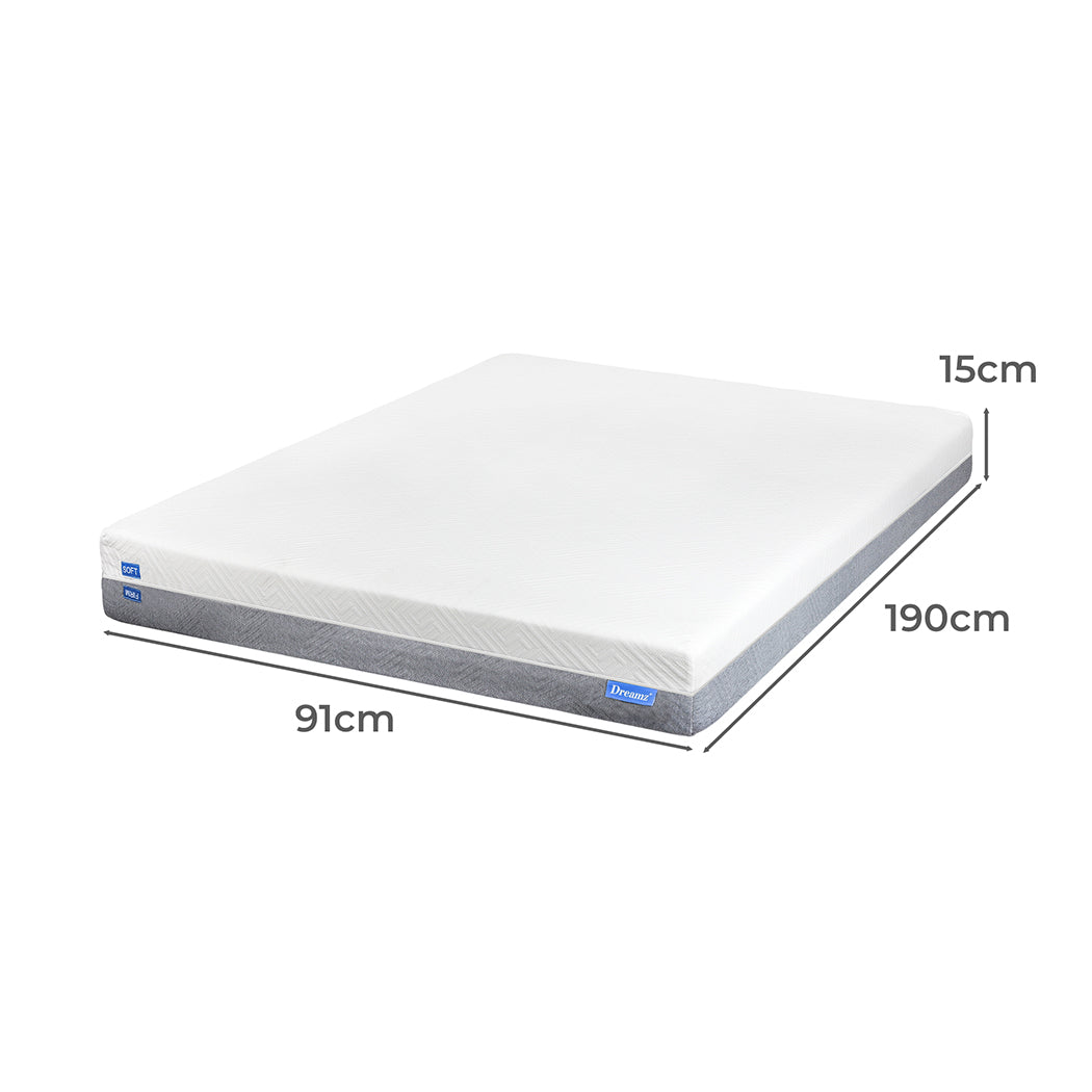 Dreamz Single Mattress Gel Memory Foam-1954802857442152450