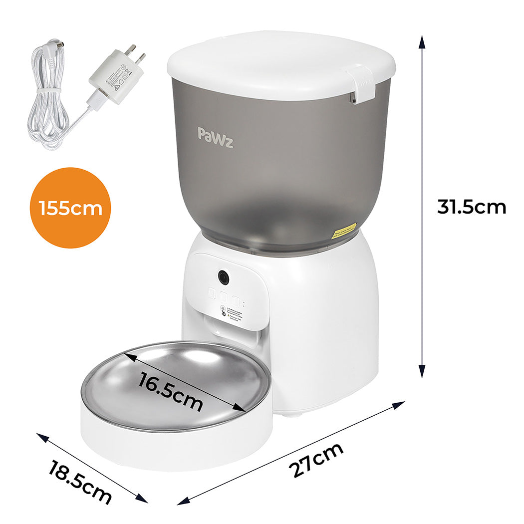 Pawz 4L Auto Pet Feeder Automatic Camera WiFi App-1954802479338229762