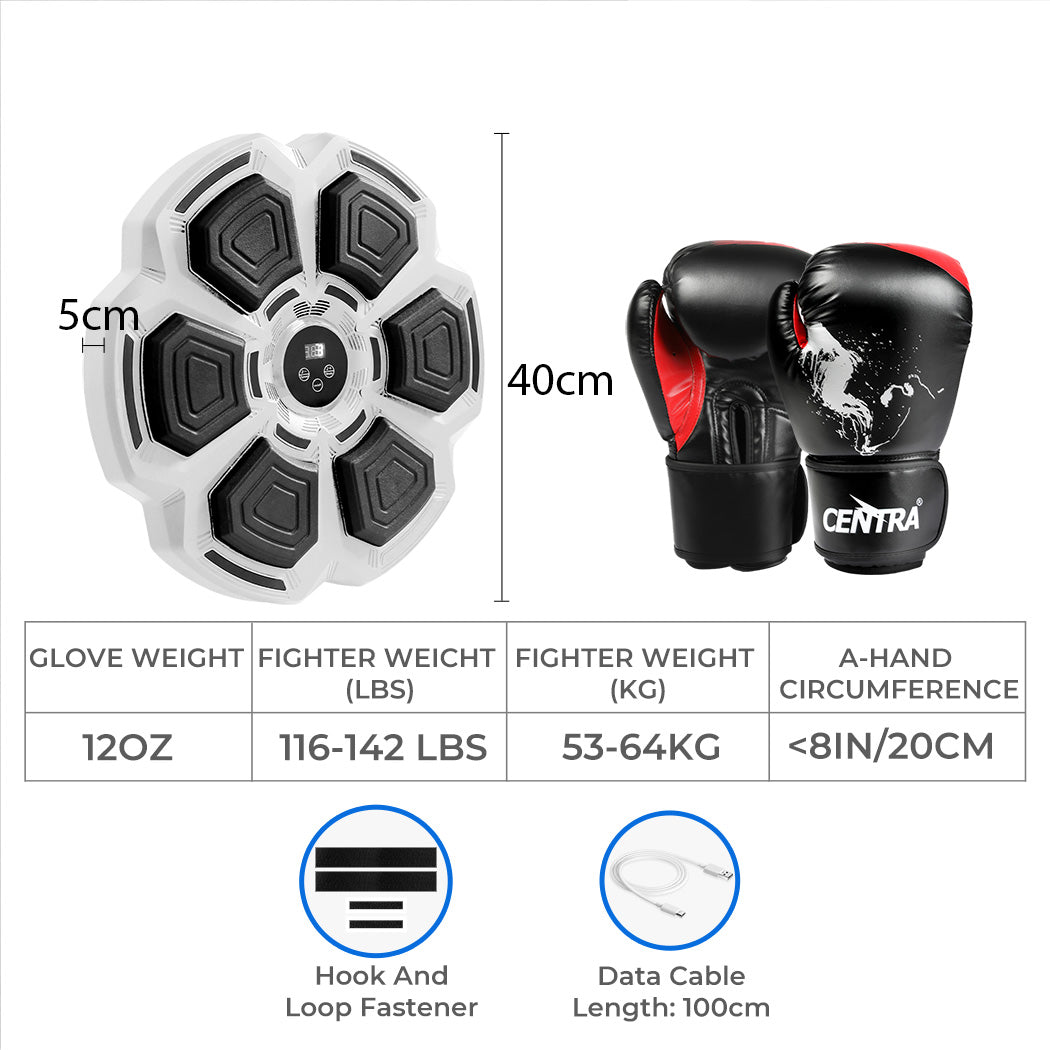 Centra Punching Box With 12OZ Boxing Glove Grey-1910112184801824770