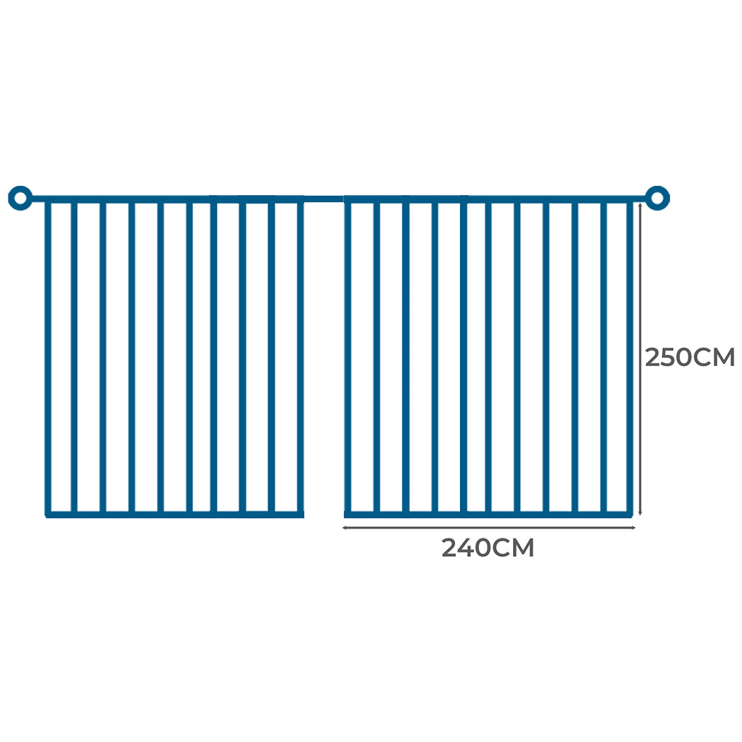 Marlow 2XBlockout Curtains Chenille 240x250 Blue-1954802976707186690