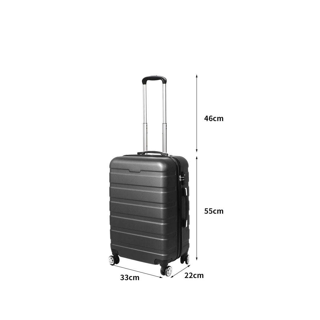 Slimbridge 20" Carry On Luggage Case Grey 20 inch-1954802812454047746