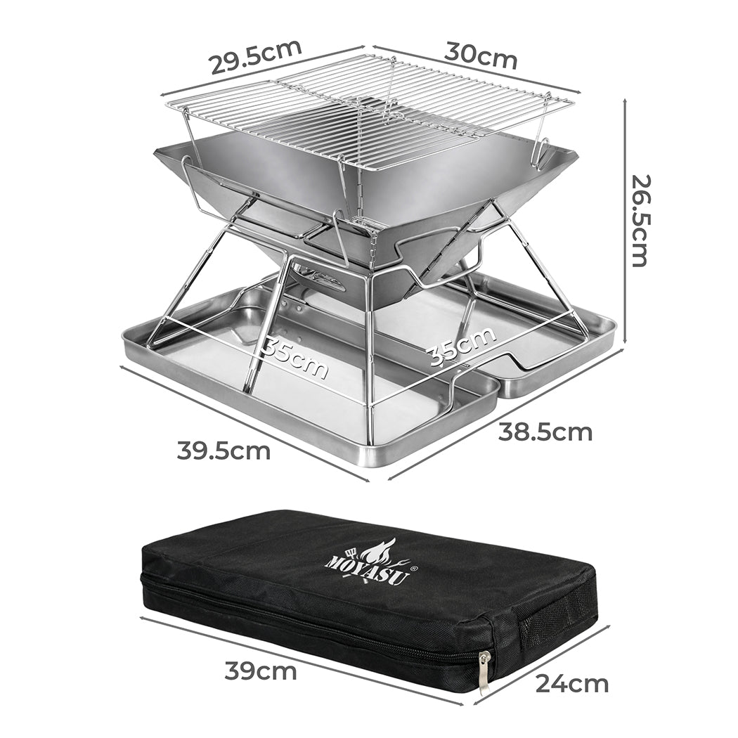 Levede Folding BBQ Portable Charcoal Grill 2-IN-1-1954802457372659714