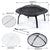 30" Portable Outdoor Fire Pit BBQ Grill Large-1910112942729334786