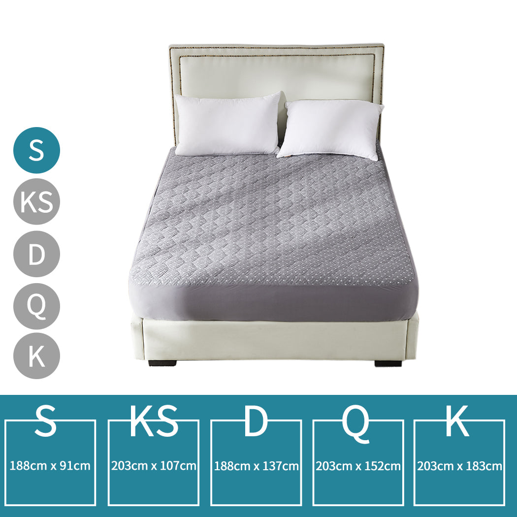 Dreamz Mattress Protector Topper Bamboo Single-1910112875289120770