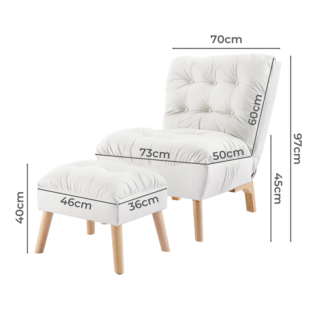 Levede Sofa Ottoman Set Accent Recliner-1910113170236772353