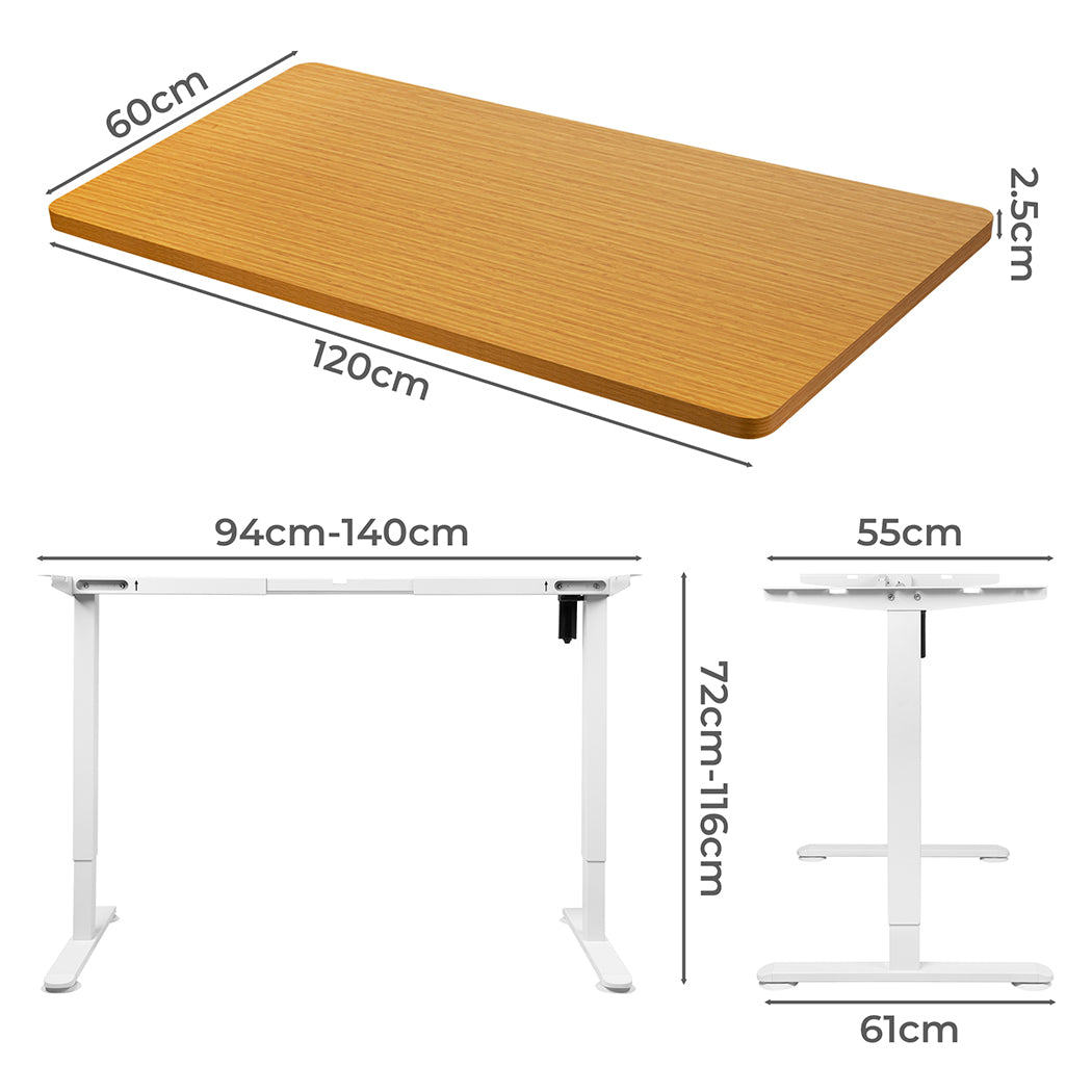 Levede Motorised Standing Desk Height 120cm Natural 800x 1.5MM-1954803018453094401