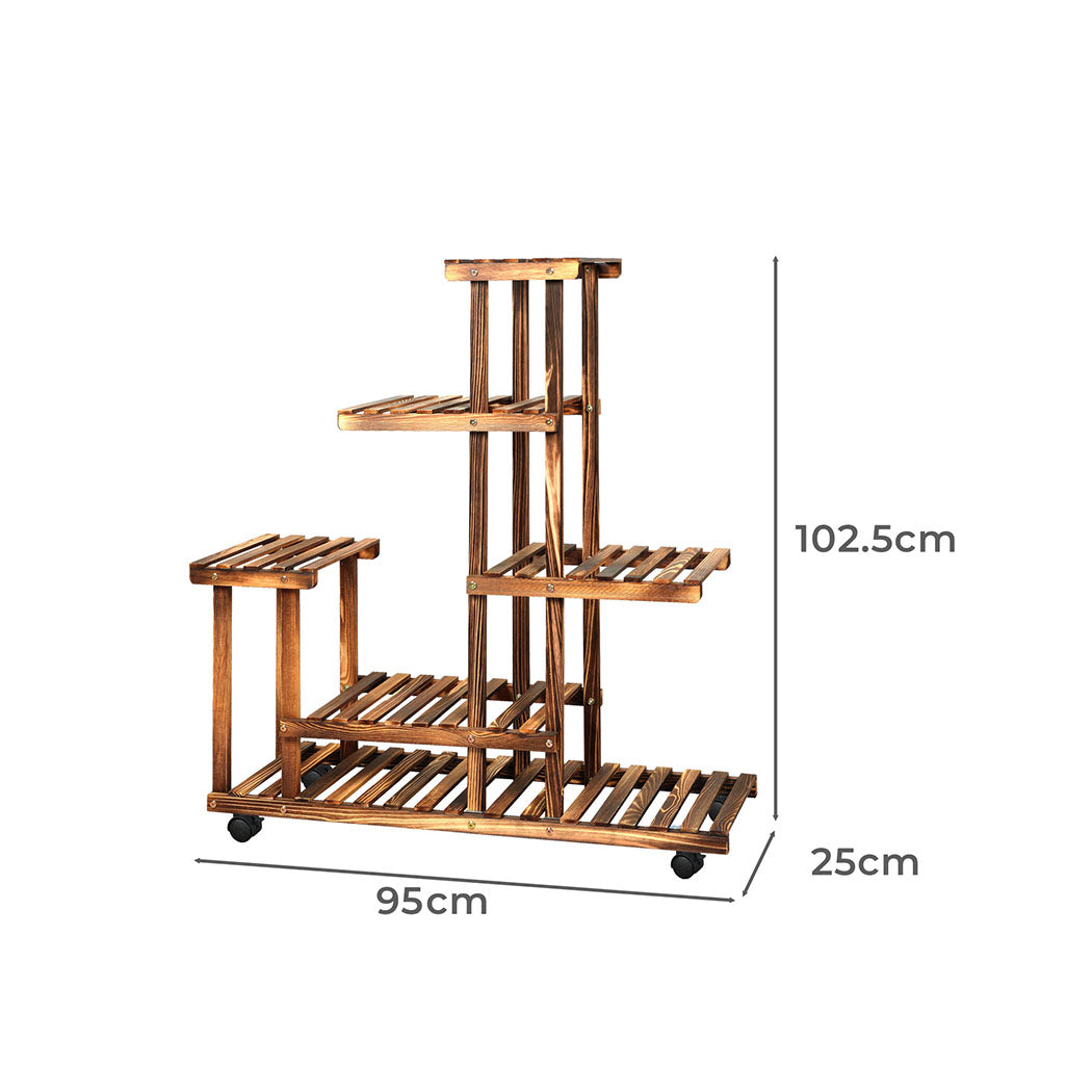 Levede 5-Tier Plant Stand Wood Wooden-1910112312400941058