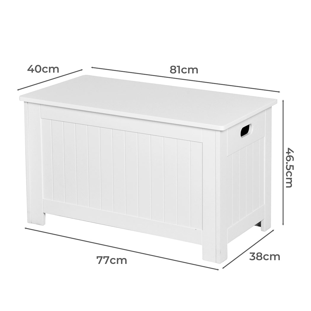 Levede Kids Toy Box Storage Chest Cabinet White-1954802614306738178