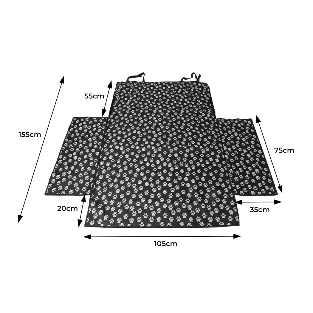 PaWz Pet Boot Car Seat Cover Hammock Black-1954802536997326849