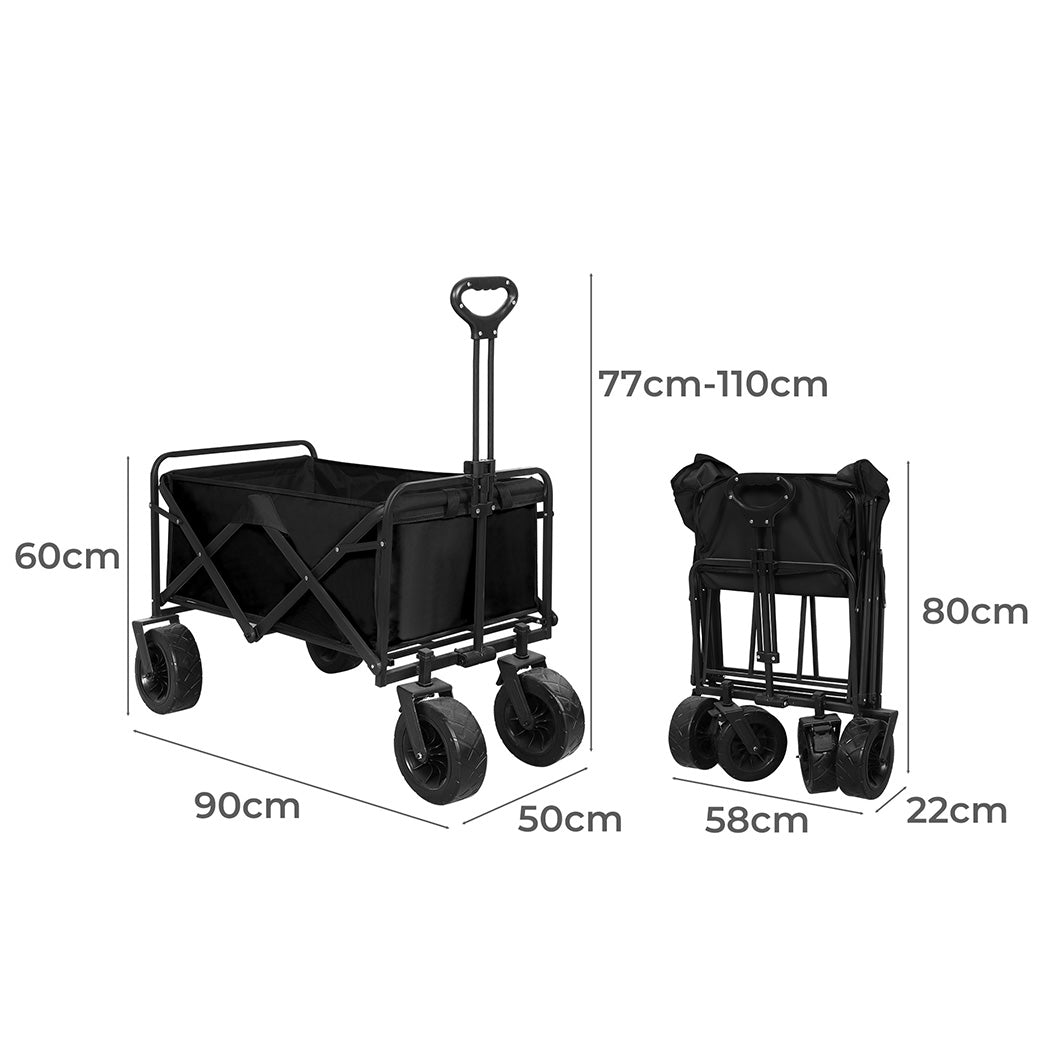 Lambu Garden Camping Trolley Outdoor Black-1954802672838250497