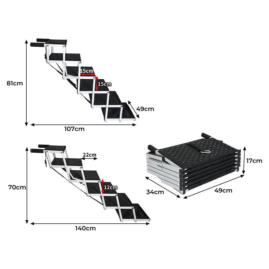 Pawz Dog Ramp Pet Stair Car Suv Travel Step Foldable-1973193546689286145