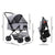 PaWz Pet Stroller Pram Dog Carrier Trailer Grey-1910112546027868162