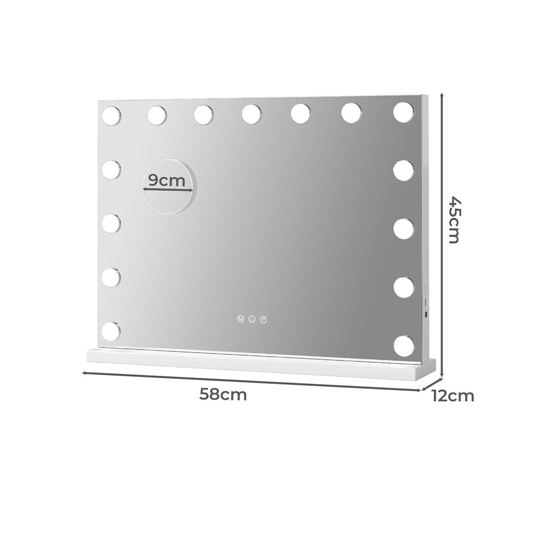 Yezi LED Hollywood Makeup Mirror 45x58cm-1973193574749179905