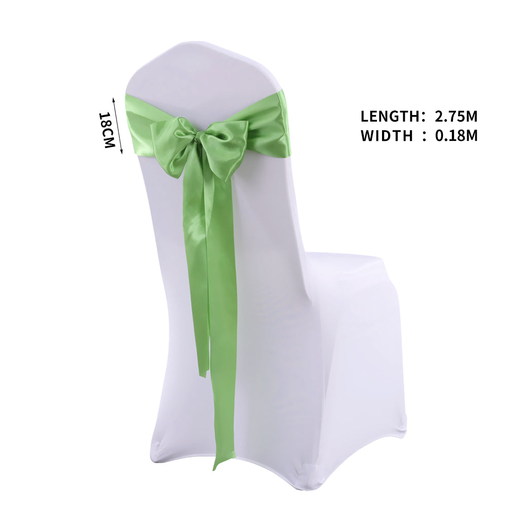 20 Green Fabric Chair Sashes Covers Grass Green-1954802693457448961