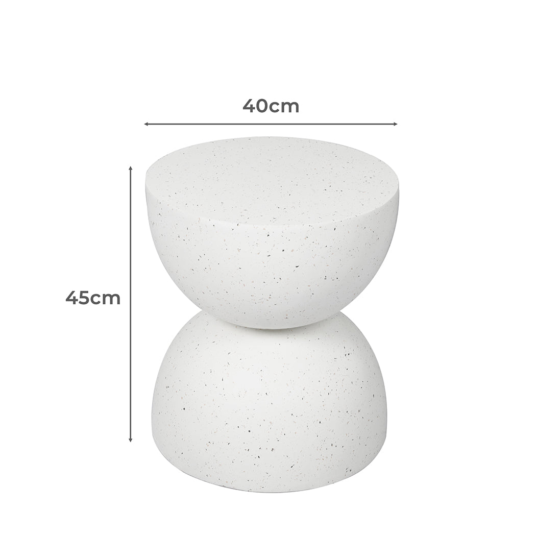 Levede Side Table Terrazzo Coffee Tables Beige-1954802989000691713