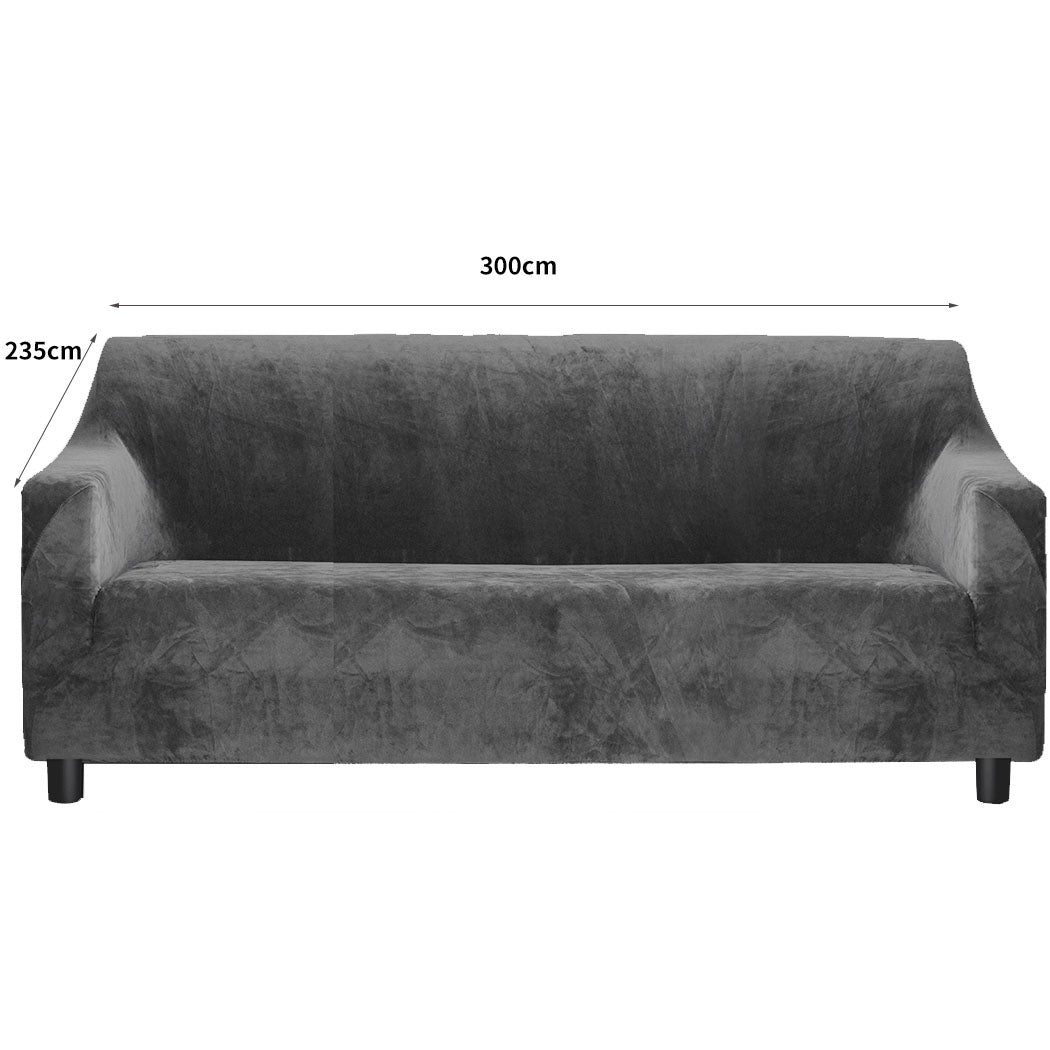 Marlow Sofa Covers 4 Seater High Stretch Grey-1910112338023944194