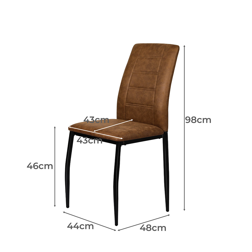 Levede 2x Dining Chairs Leathaire Kitchen-1910113295172505602
