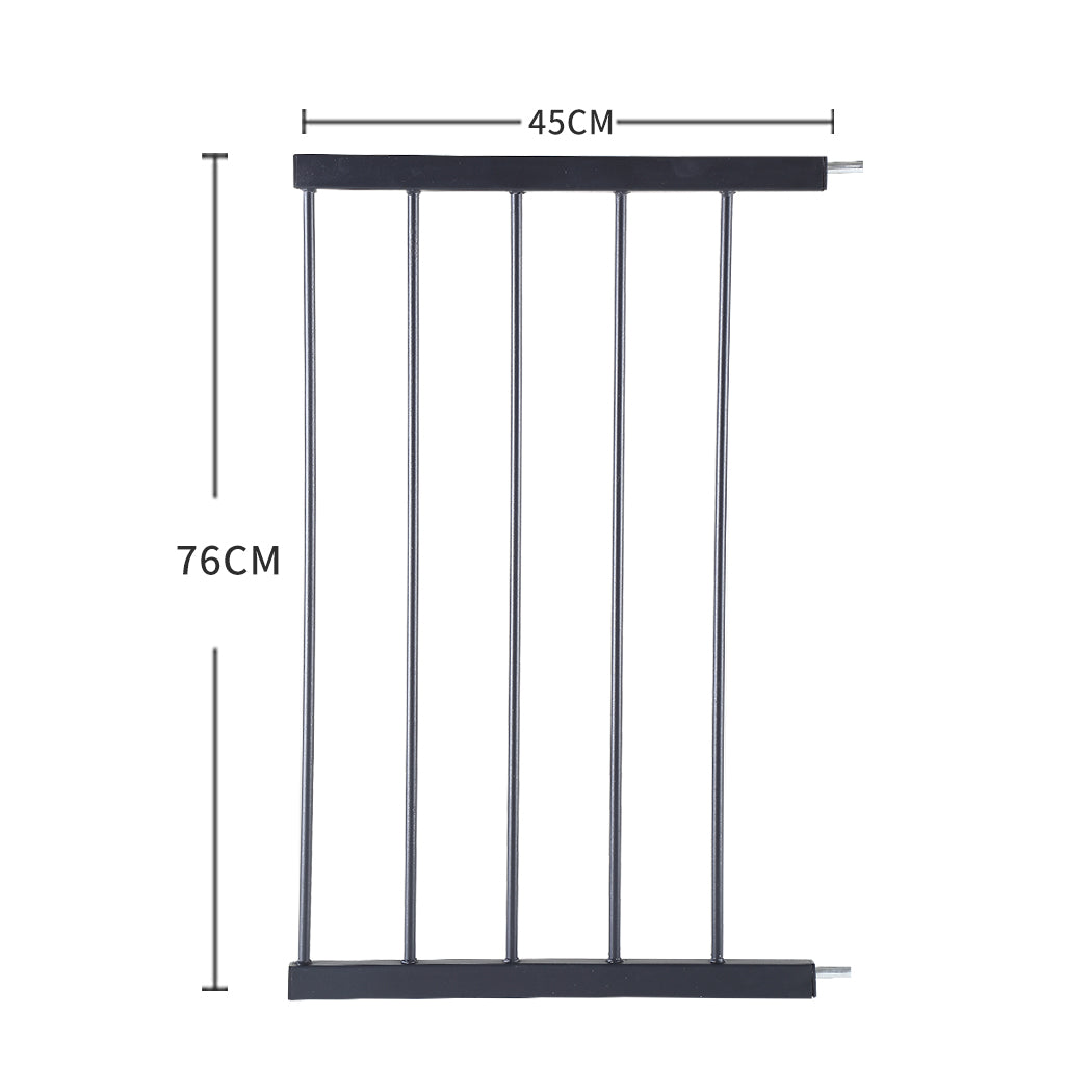 Levede Baby Safety Gate Adjustable Pet Black 45cm Extension-1910113188146450433