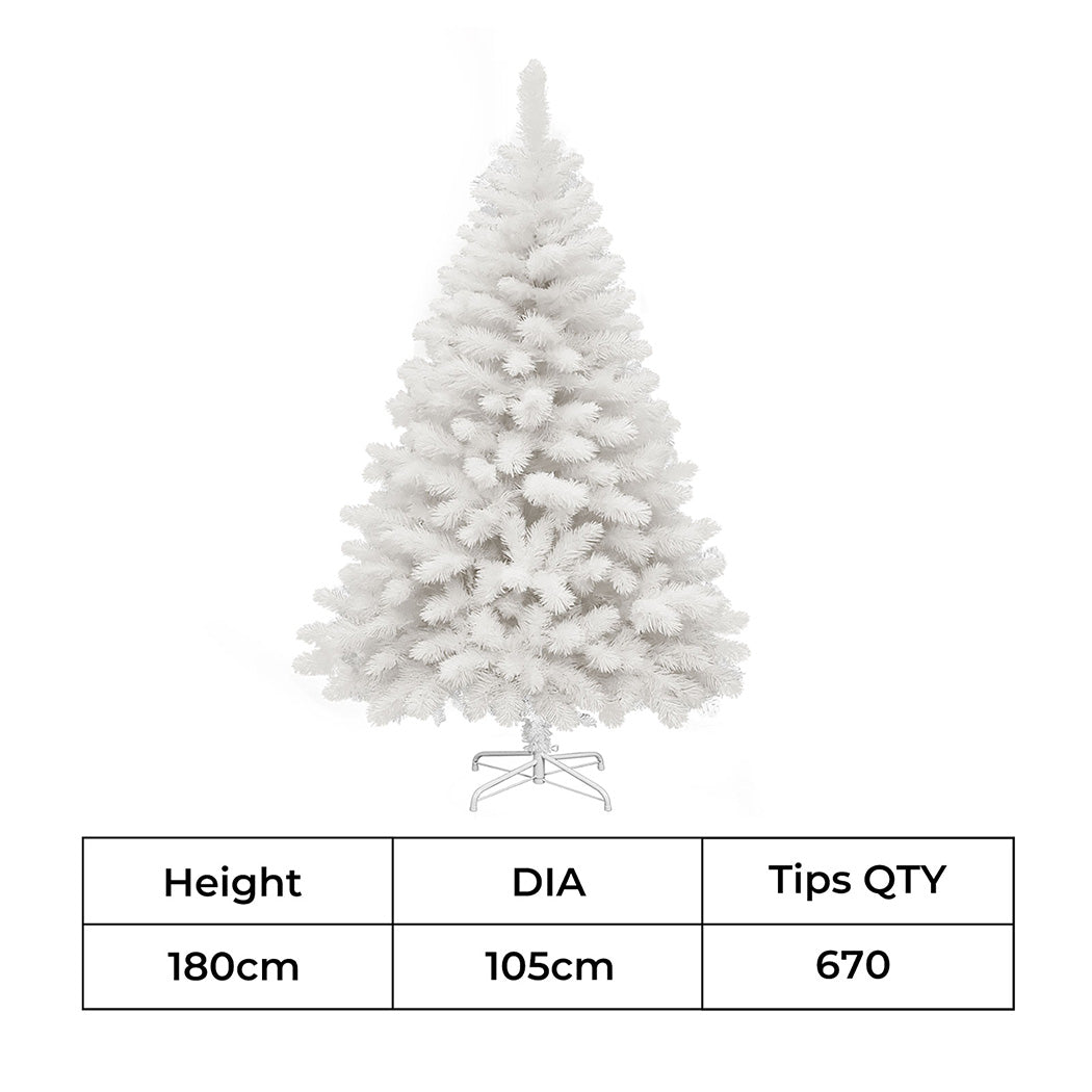Santaco 1.8M 670 Tips White Christmas Tree-1973193579123838978
