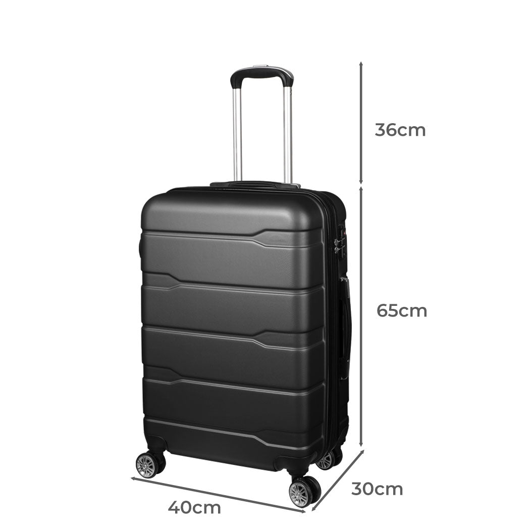 Slimbridge 24" Inch Expandable Luggage Black 24 inch-1954802818728726530
