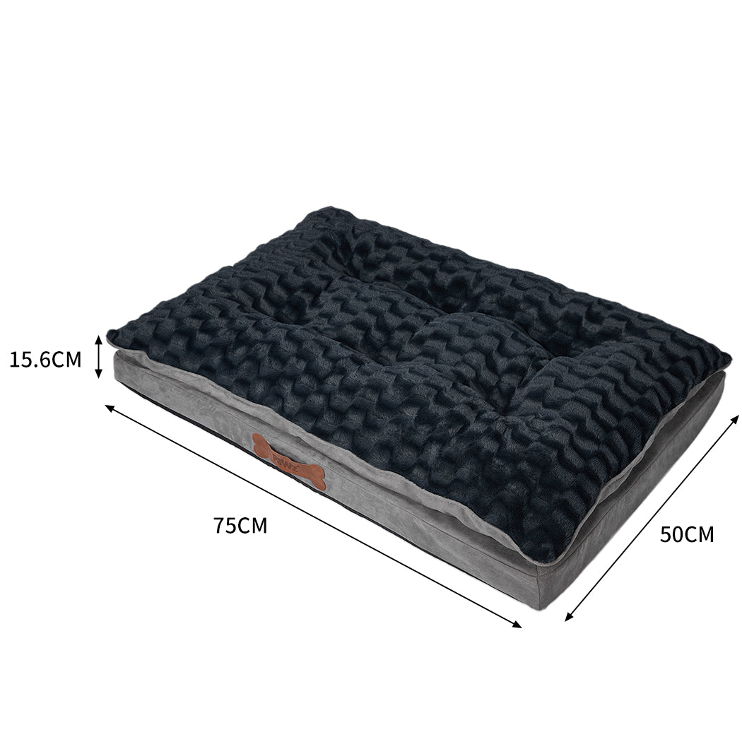 Dog Calming Bed Warm Soft Plush Comfy S Grey Small-1910112966888525826