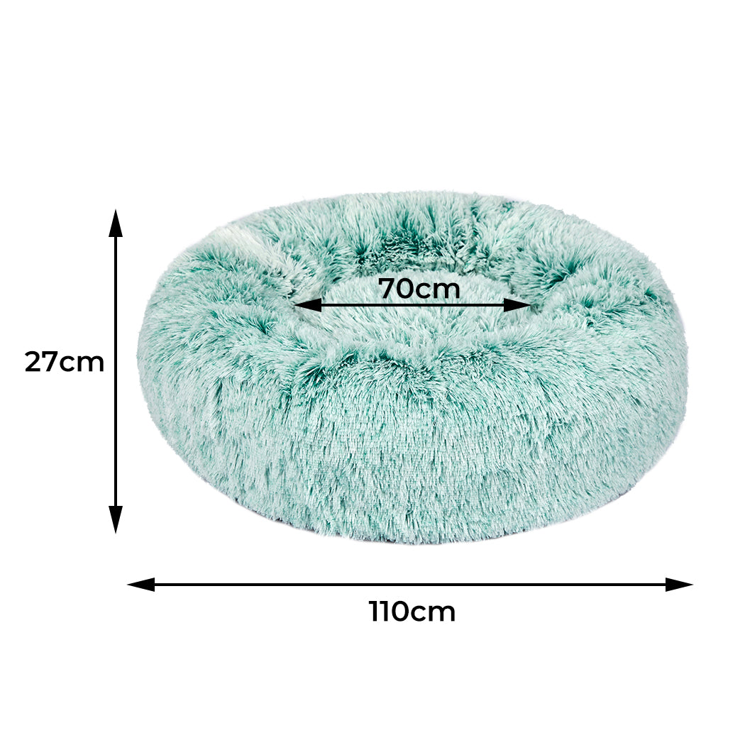 PaWz Pet Bed Cat Dog Donut Nest Calming XL Teal X-Large-1954802520891199489