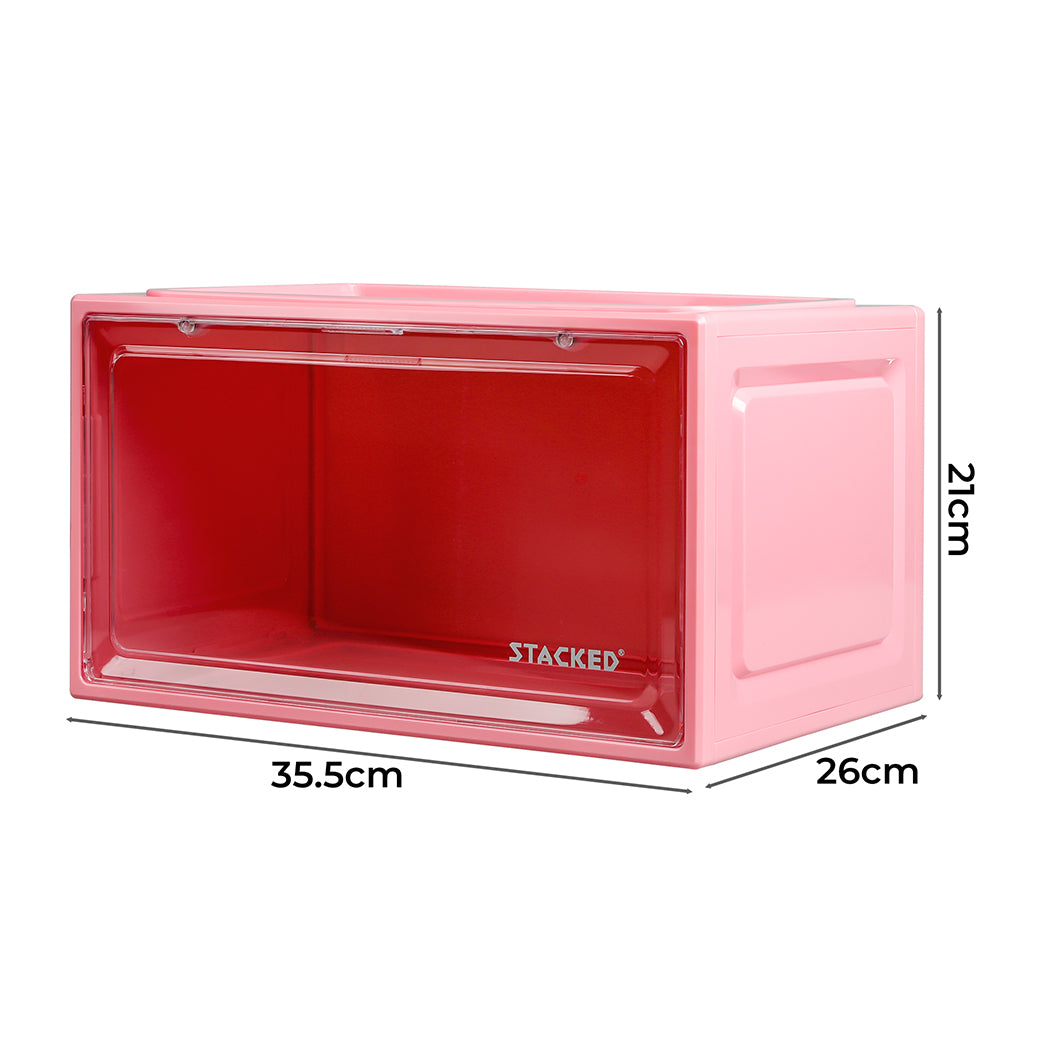 Stacked Sneaker Display Case 6x Shoe Pink-1954802602449440770