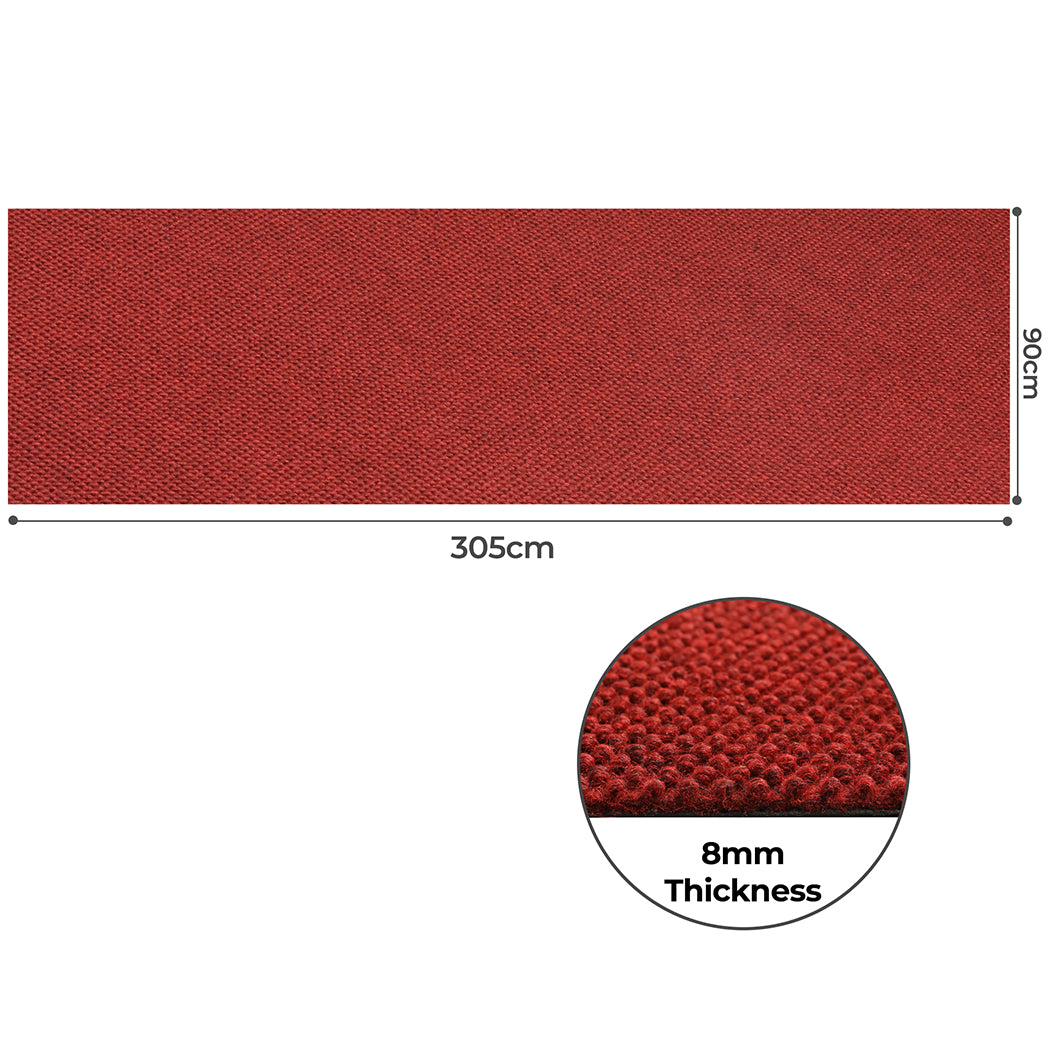 Marlow Extra Large Floor Rug Outdoor 90cm x 305cm Red-1954802462741368833