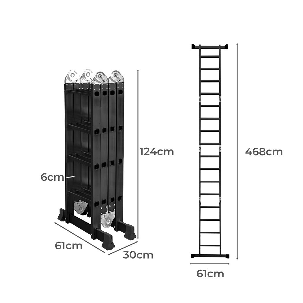 Traderight Multi Purpose Ladder Aluminium 4.7Meter-1910113097046167553