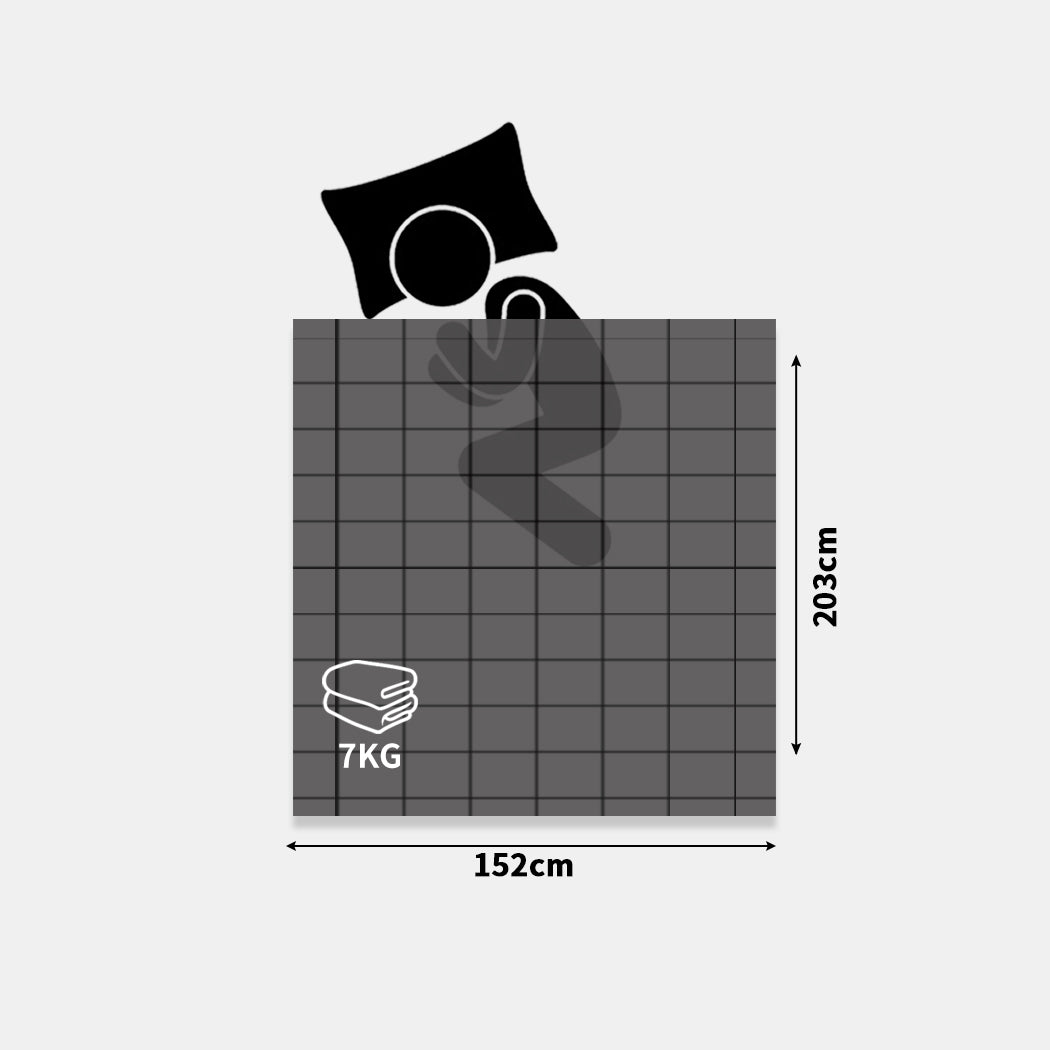 Dreamz Weighted Blanket Cotton Heavy Grey Double 7KG-1910113225798717442