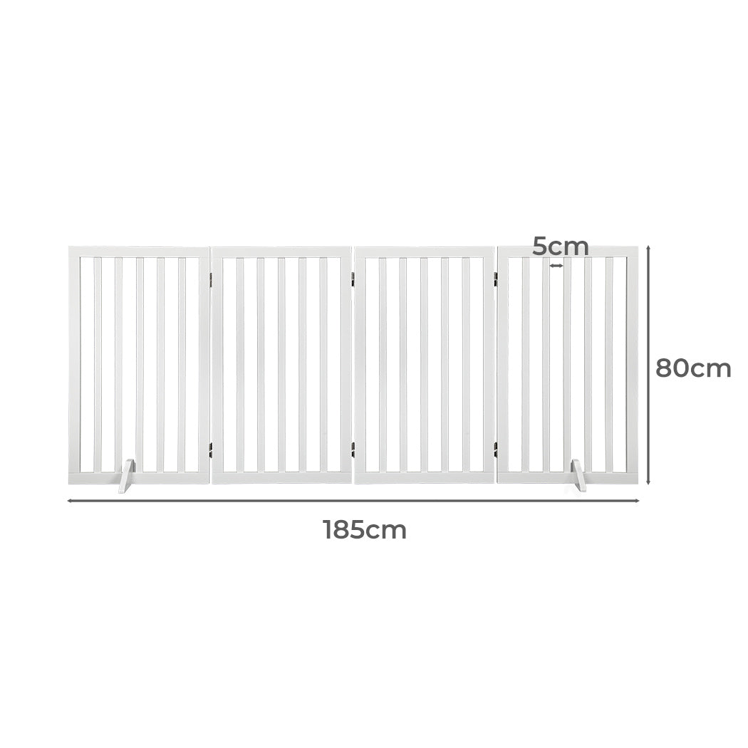 PaWz Wooden Pet Gate Dog Fence Safety White 800x 3MM-1954802529401442305