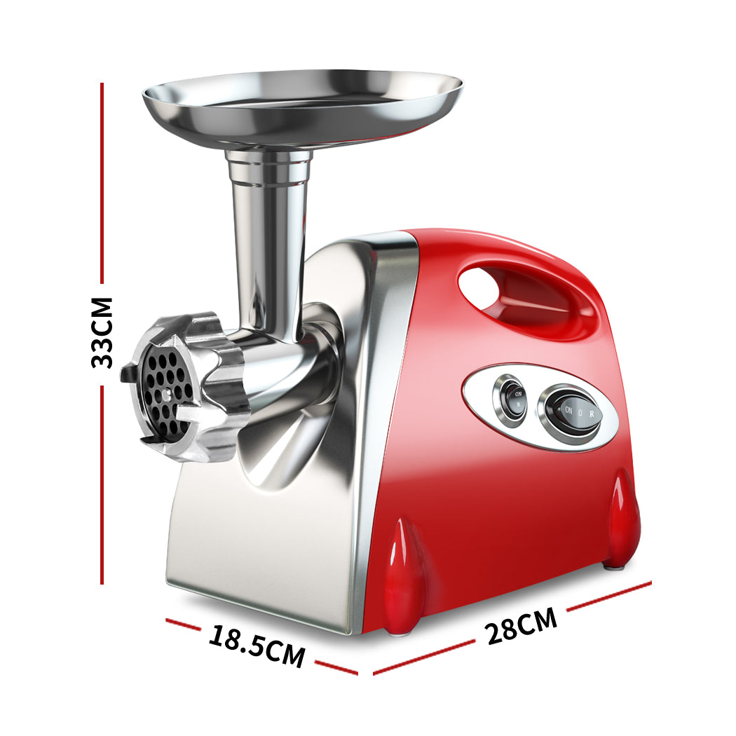800W Electric Meat Grinder Mincer Sausage Red-1954802837879918593