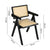 Levede 1x Black Wicker Armchair Dining Chair-1910113297844277249