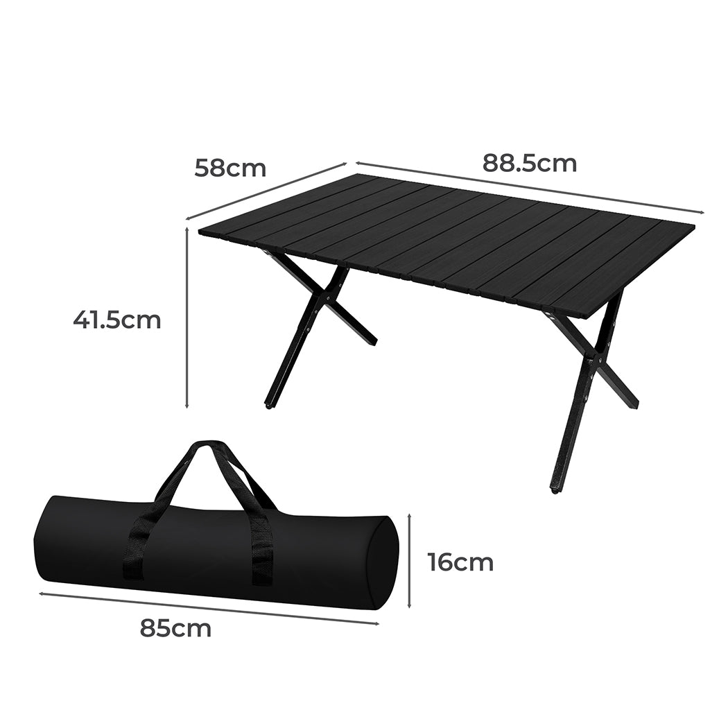 Levede Folding Camping Table Portable Black-1954802883719467010