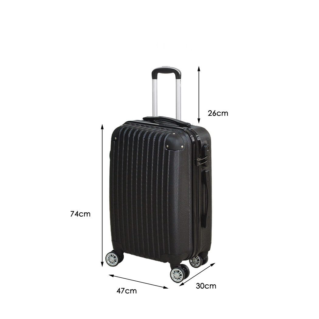 Slimbridge 28" Travel Luggage Suitcase Black-1954802639552253954