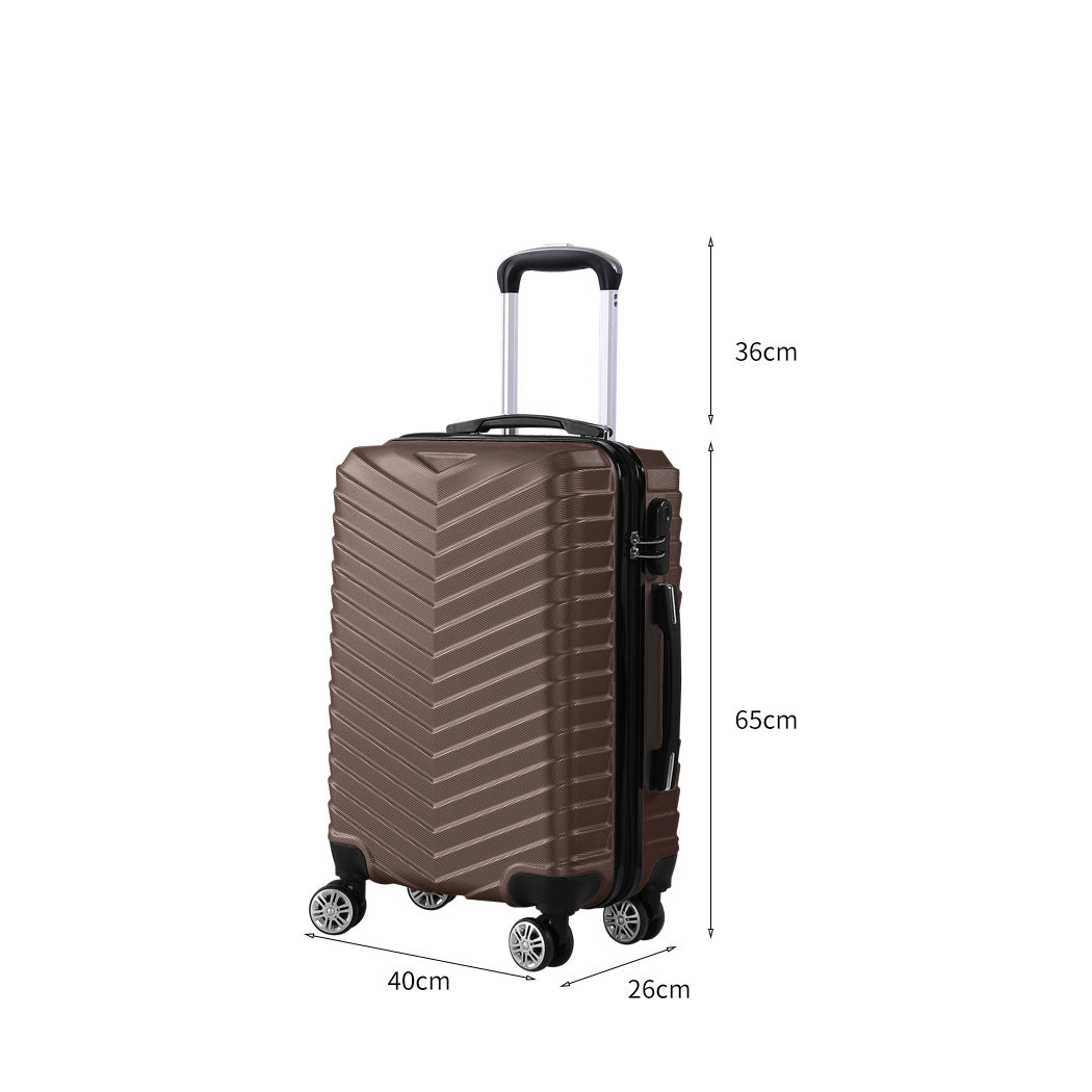 Slimbridge 24" Luggage Suitcase Travel Coffee 24 inch-1910112829403435010