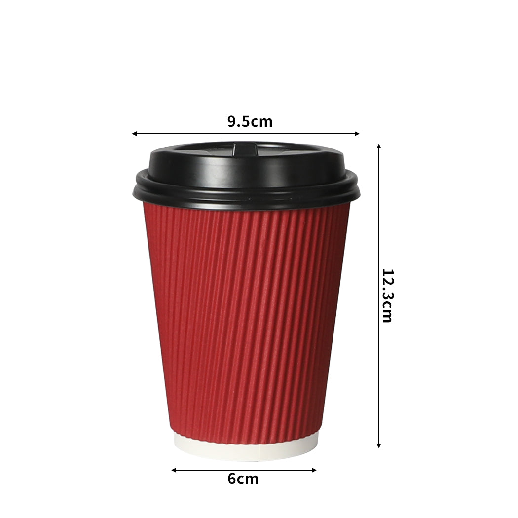 200 Pcs 16oz Disposable Takeaway Coffee Red-1954802896310767618