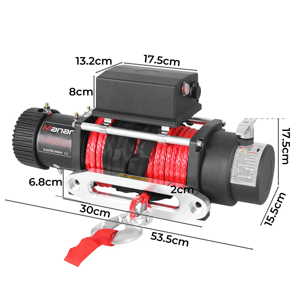 Electric Winch 14500LBS/6575KG 12V Wireless-1954802955471425538