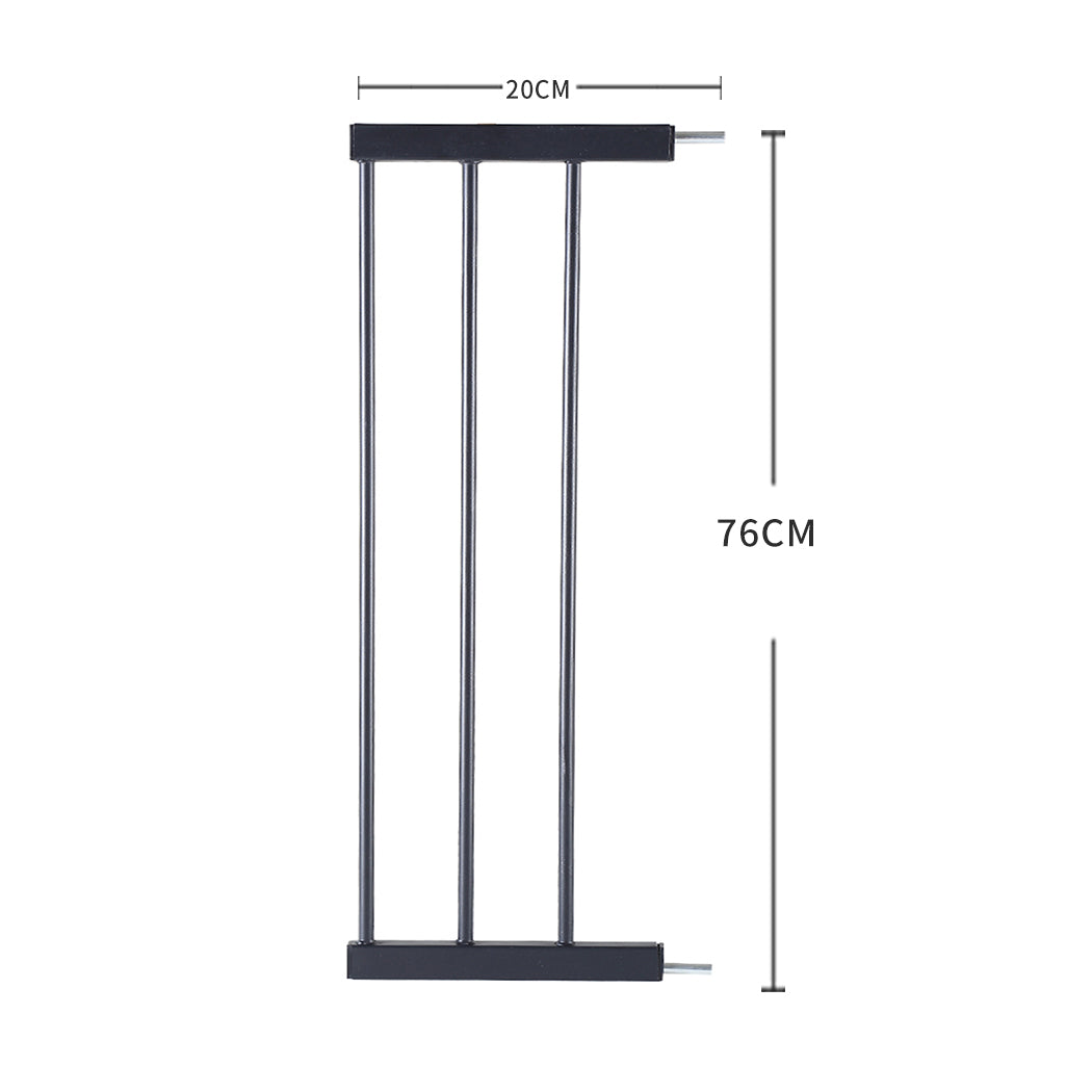Levede Baby Safety Gate Adjustable Pet Black 20cm Extension-1910113187336949762